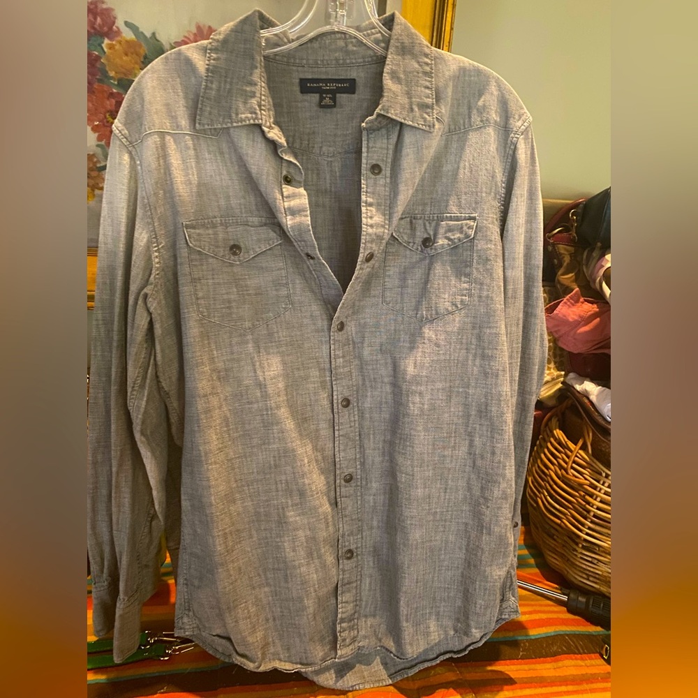 Banana Republic Men’s Western Denim Shirt - Size Medium